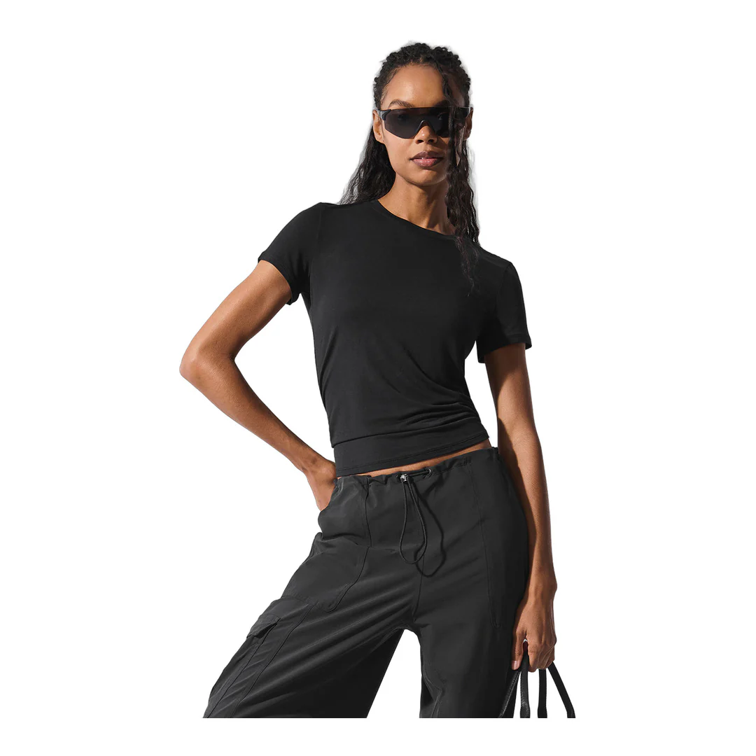 alo All Day Short Sleeve - Black - Image 5