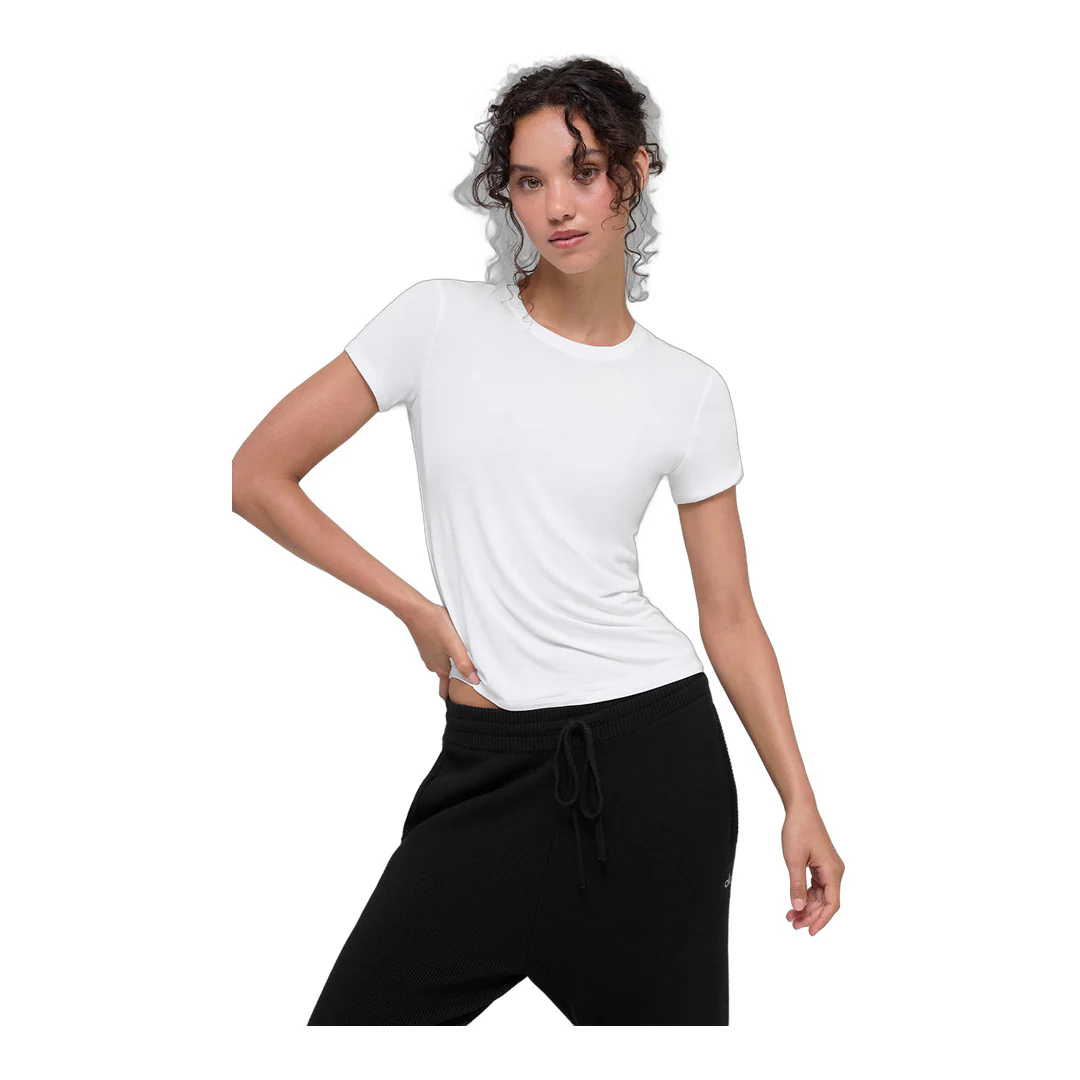 alo All Day Short Sleeve - White - Image 3