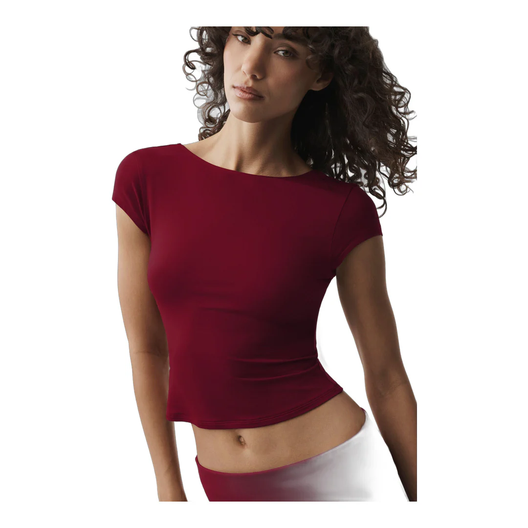 alo Alosoft Back For More Tee - Summer Romance Red - Image 3