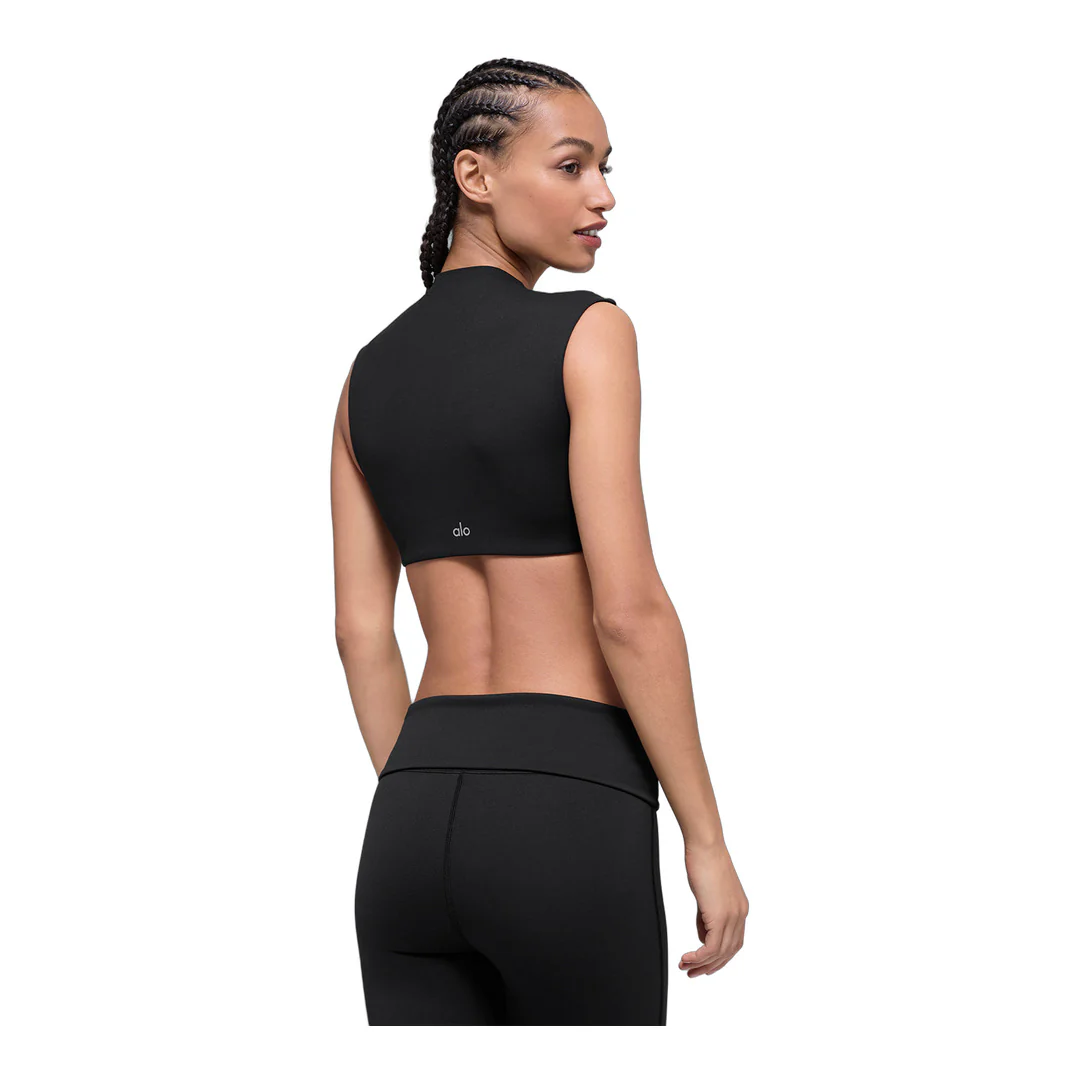 alo ALO Softsculpt Capped Out Short Sleeve - Black - Image 3