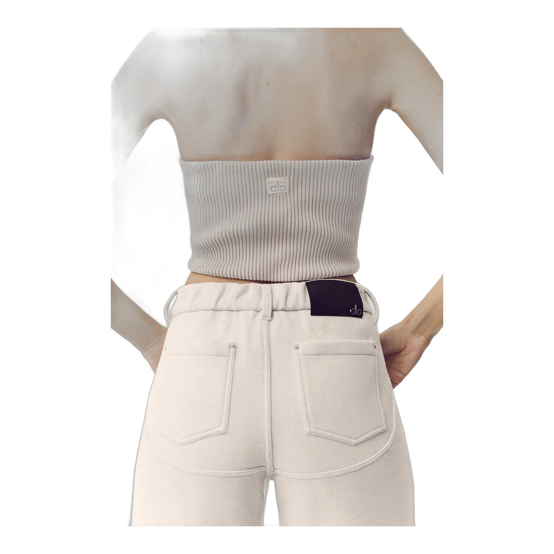 alo Wool Blend Nightcap Corset Top - Cafe Au Lait - Image 2
