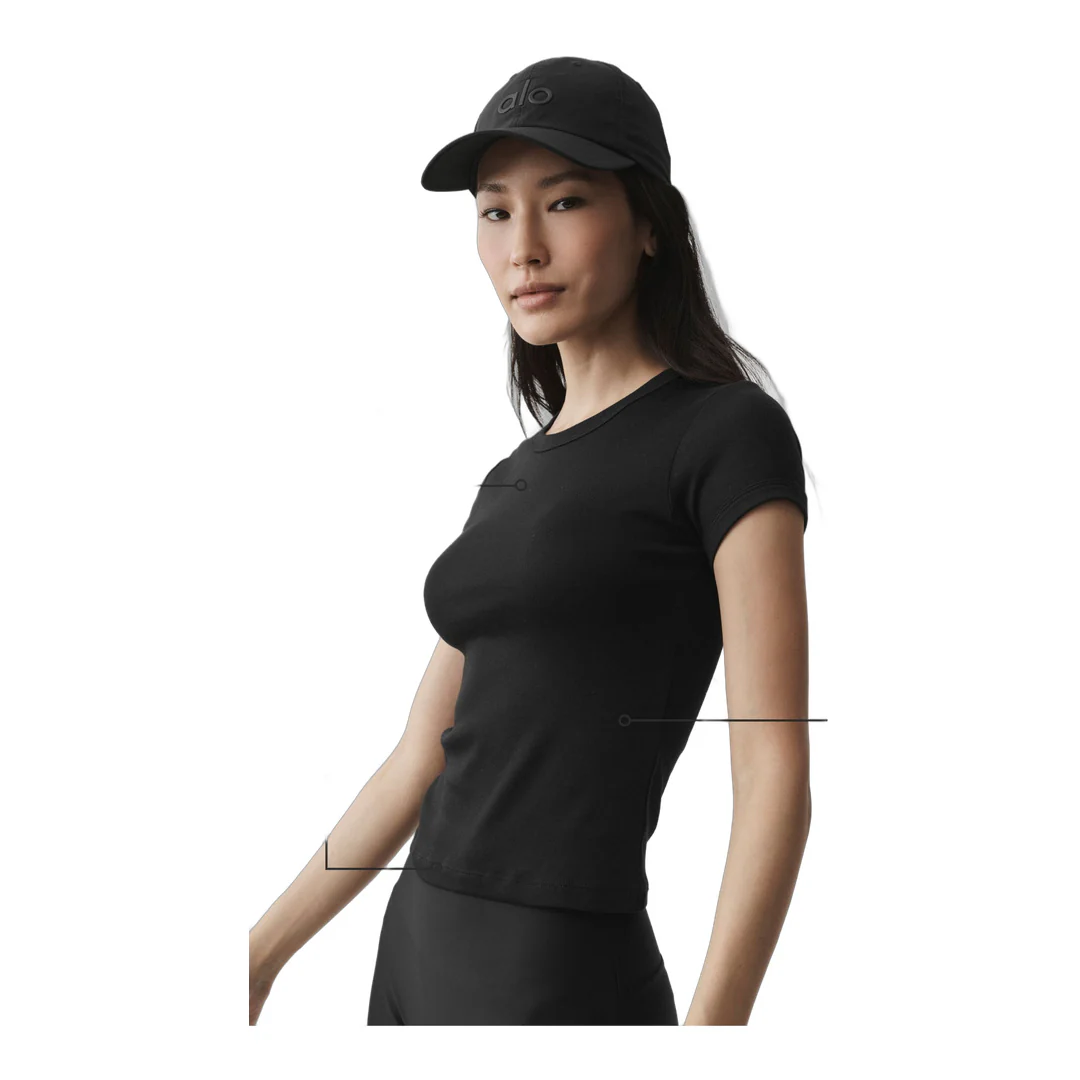 alo Timeless Tee - Black - Image 2