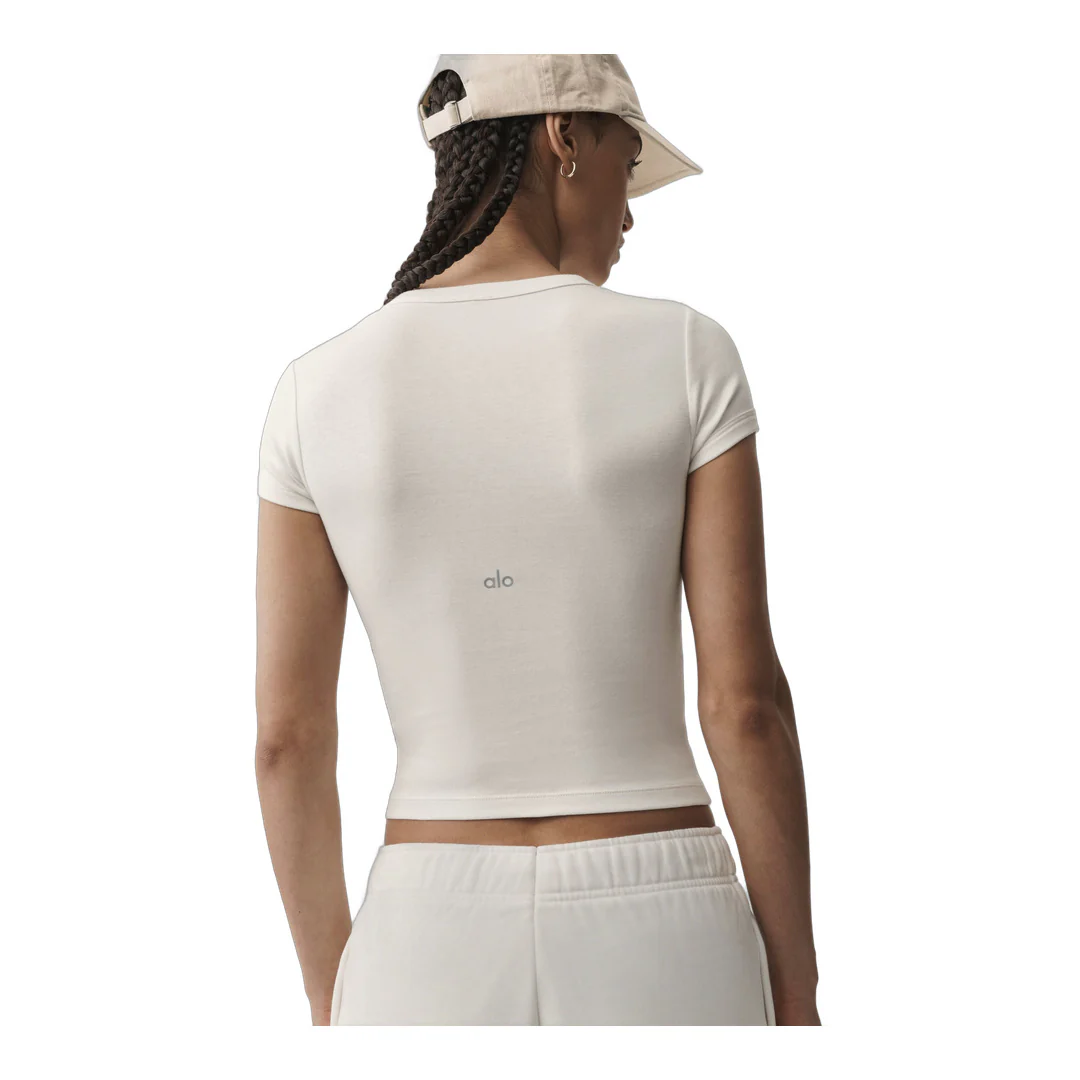 alo Timeless Tee - Ivory - Image 3