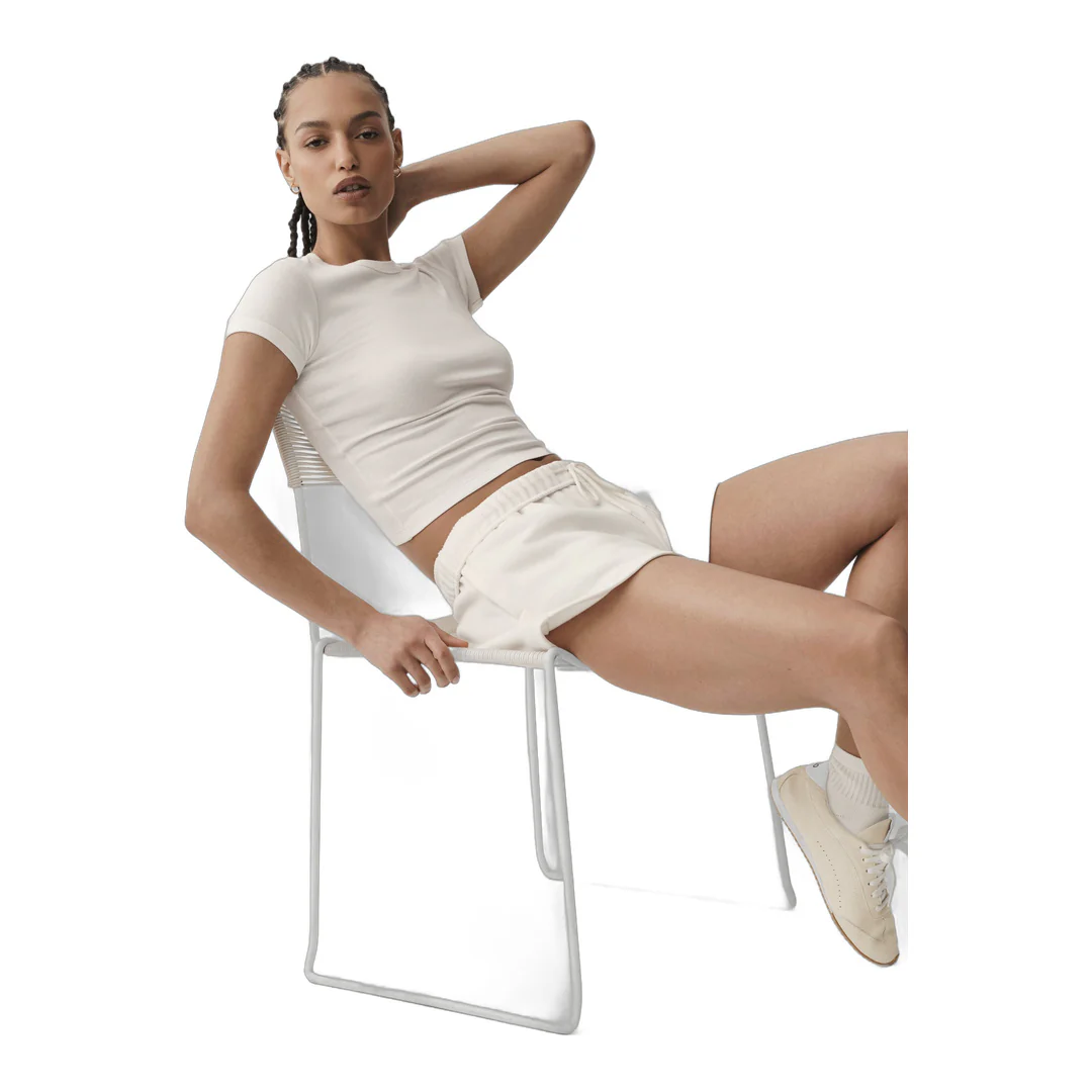 alo Timeless Tee - Ivory - Image 4