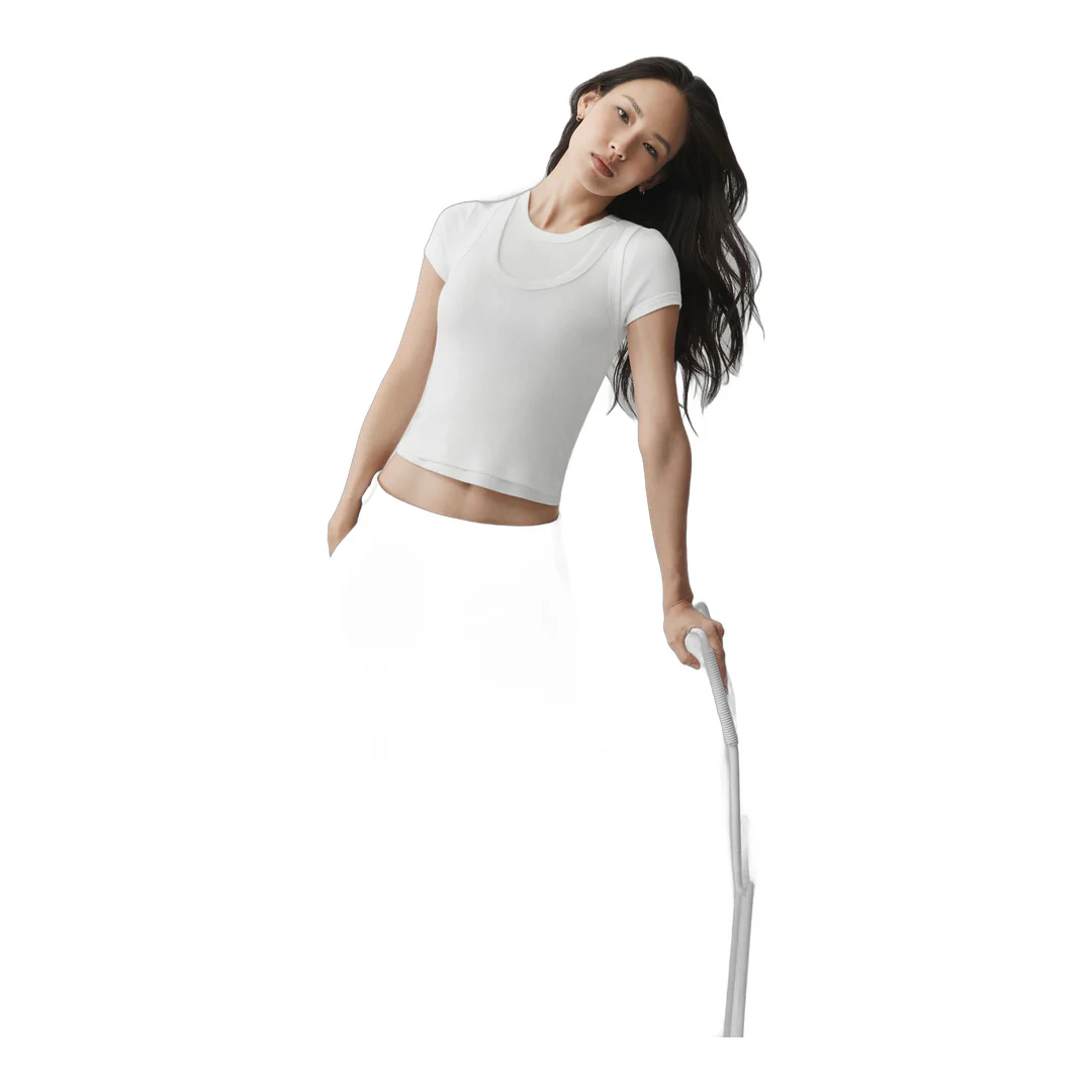 alo Timeless Tee - White - Image 4