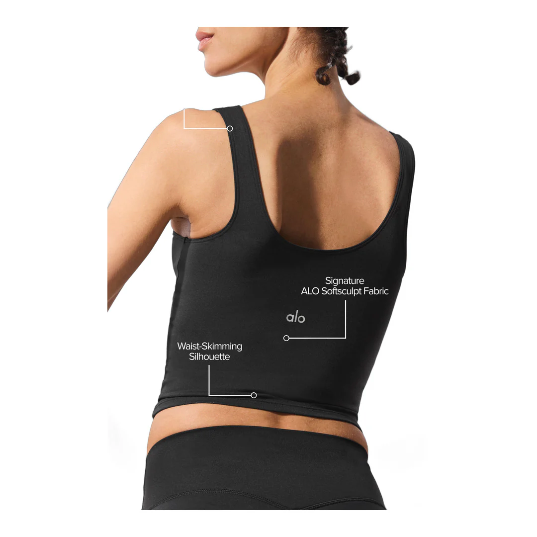 alo ALO Softsculpt Tank - Black - Image 2