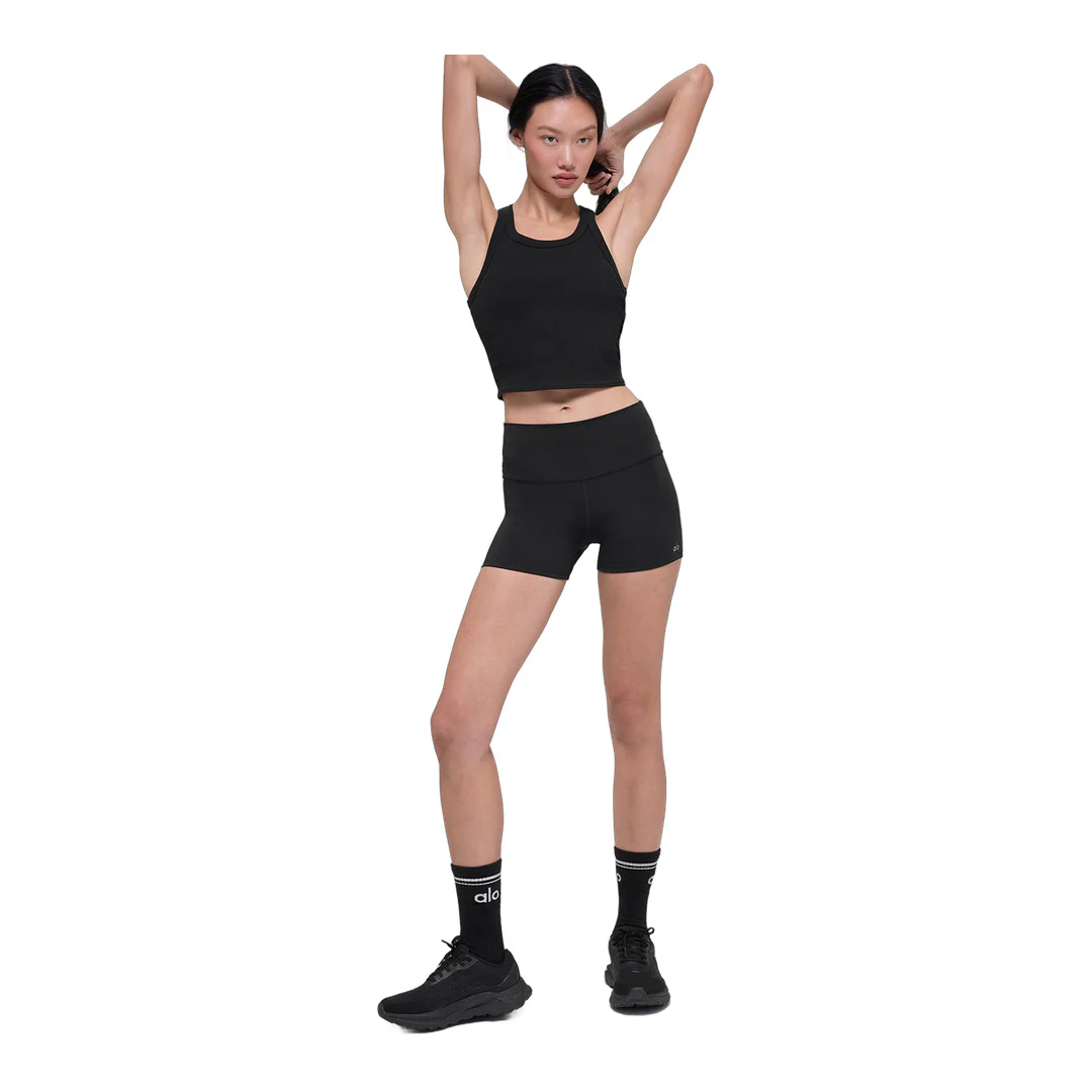 alo Goddess Ribbed Go-To Tank - Black - Image 5
