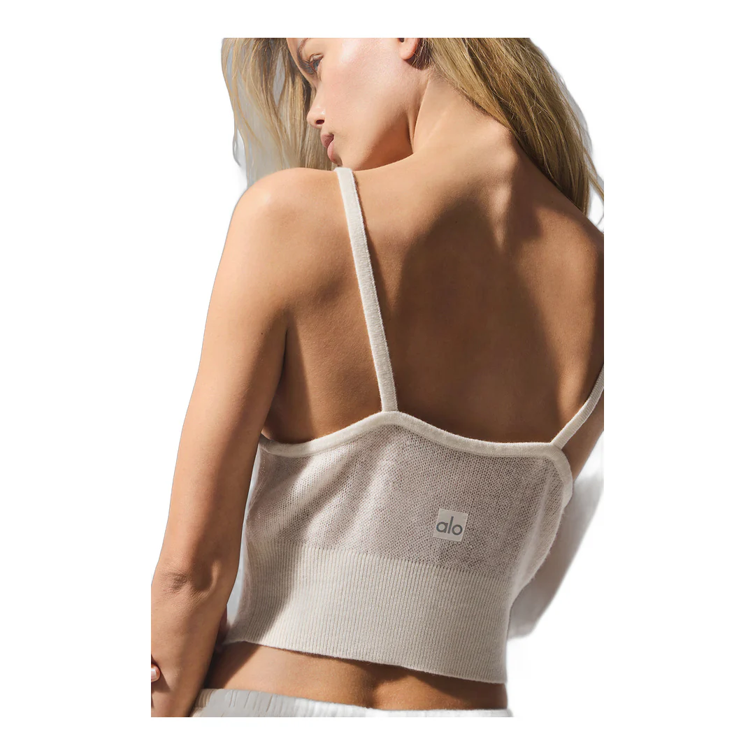 alo Sheer Cashmere Tank - Ivory - Image 4