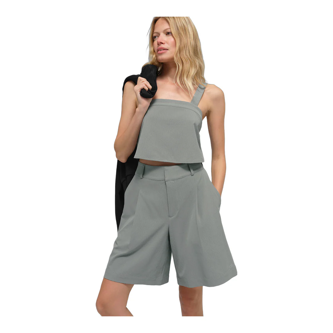 alo Cropped Dreamscape Tank - Lunar Grey - Image 4