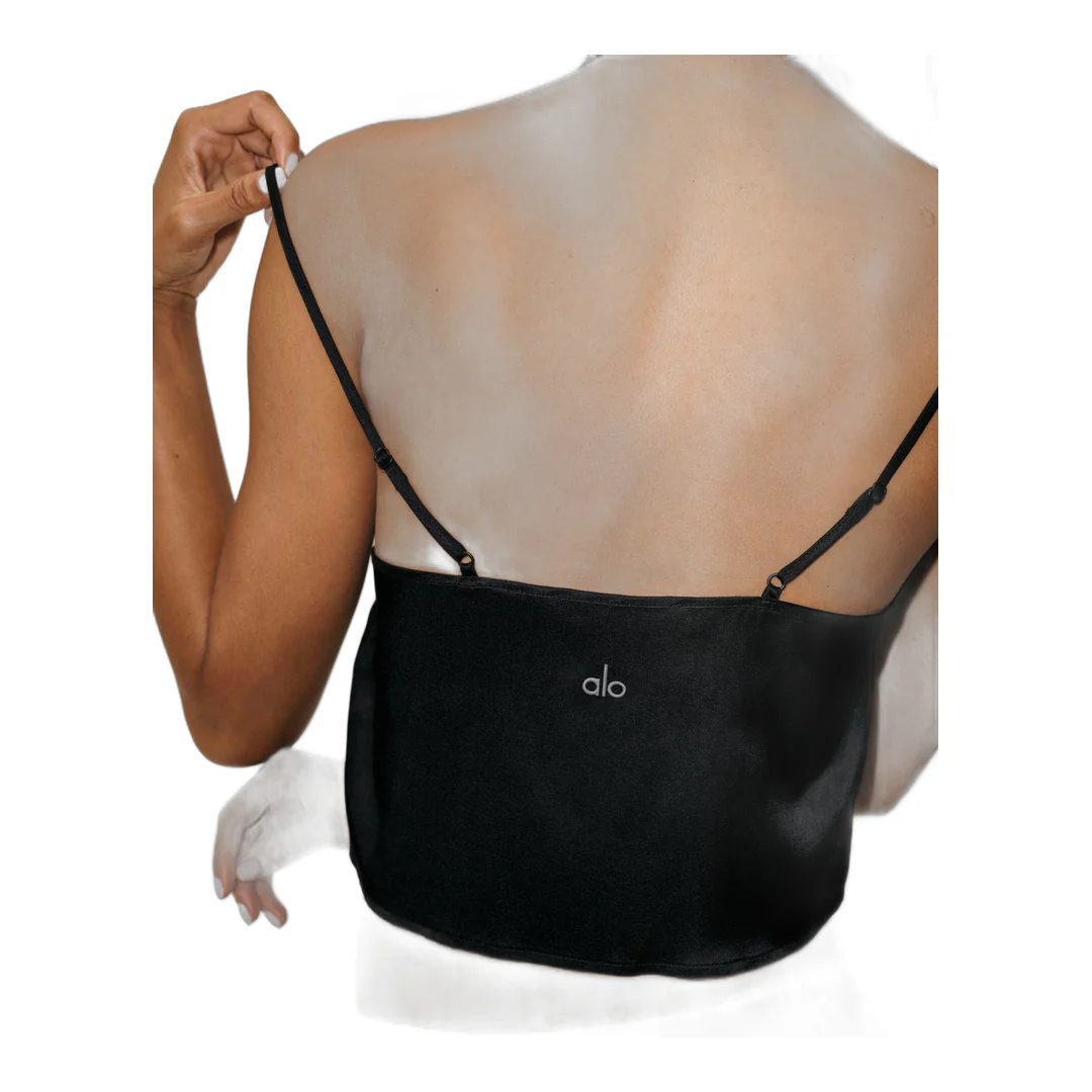 alo Silk Blend Radiance Tank - Black - Image 2