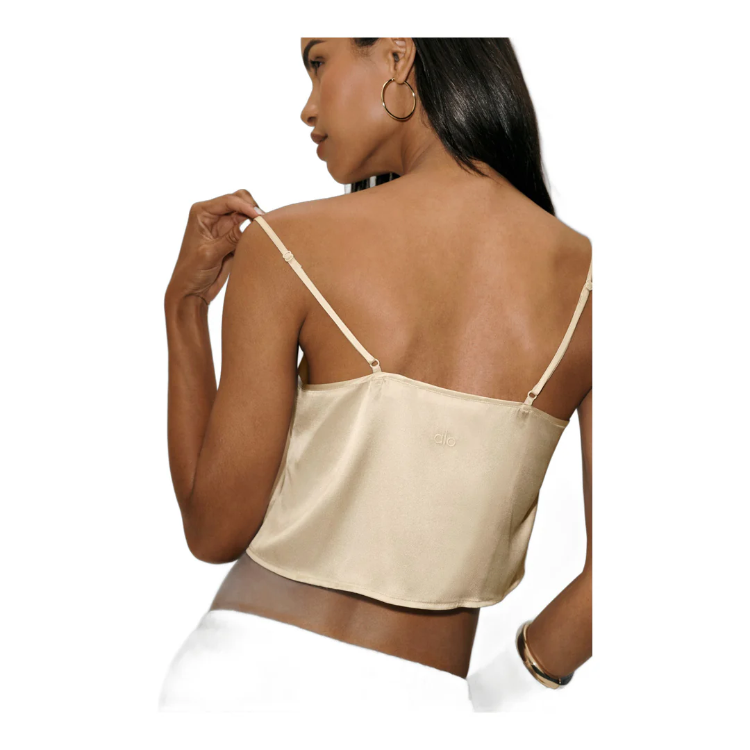 alo Silk Blend Radiance Tank - Sandy Beige - Image 3
