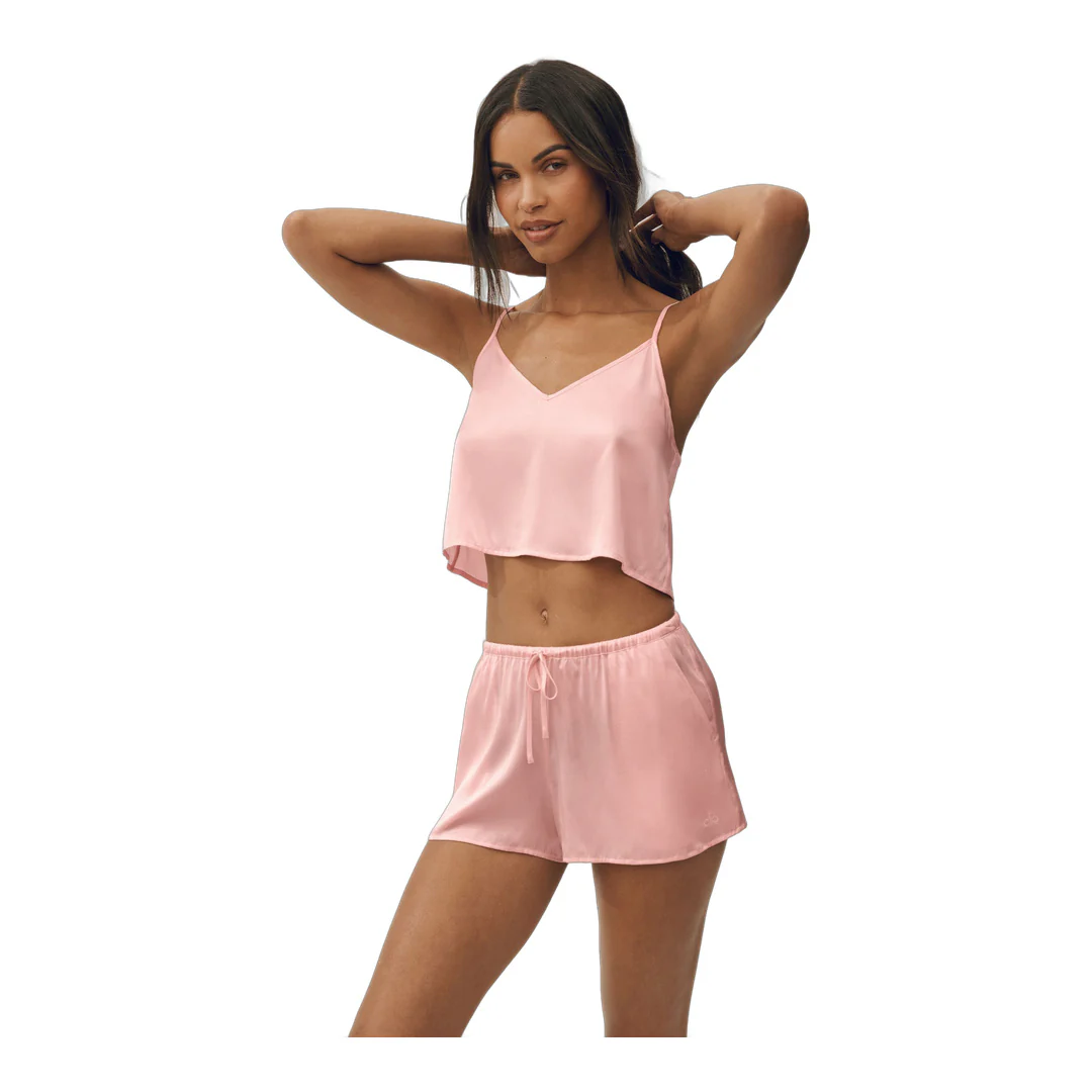 alo Silk Blend Radiance Tank - Sundrenched Pink - Image 3