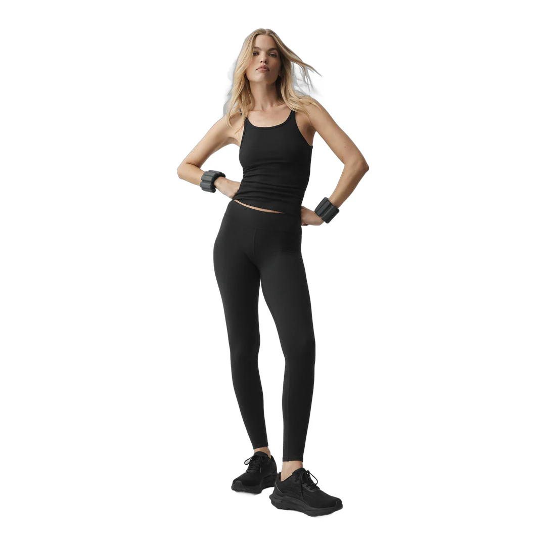 alo Ribbed Adore Tank - Black - Image 4