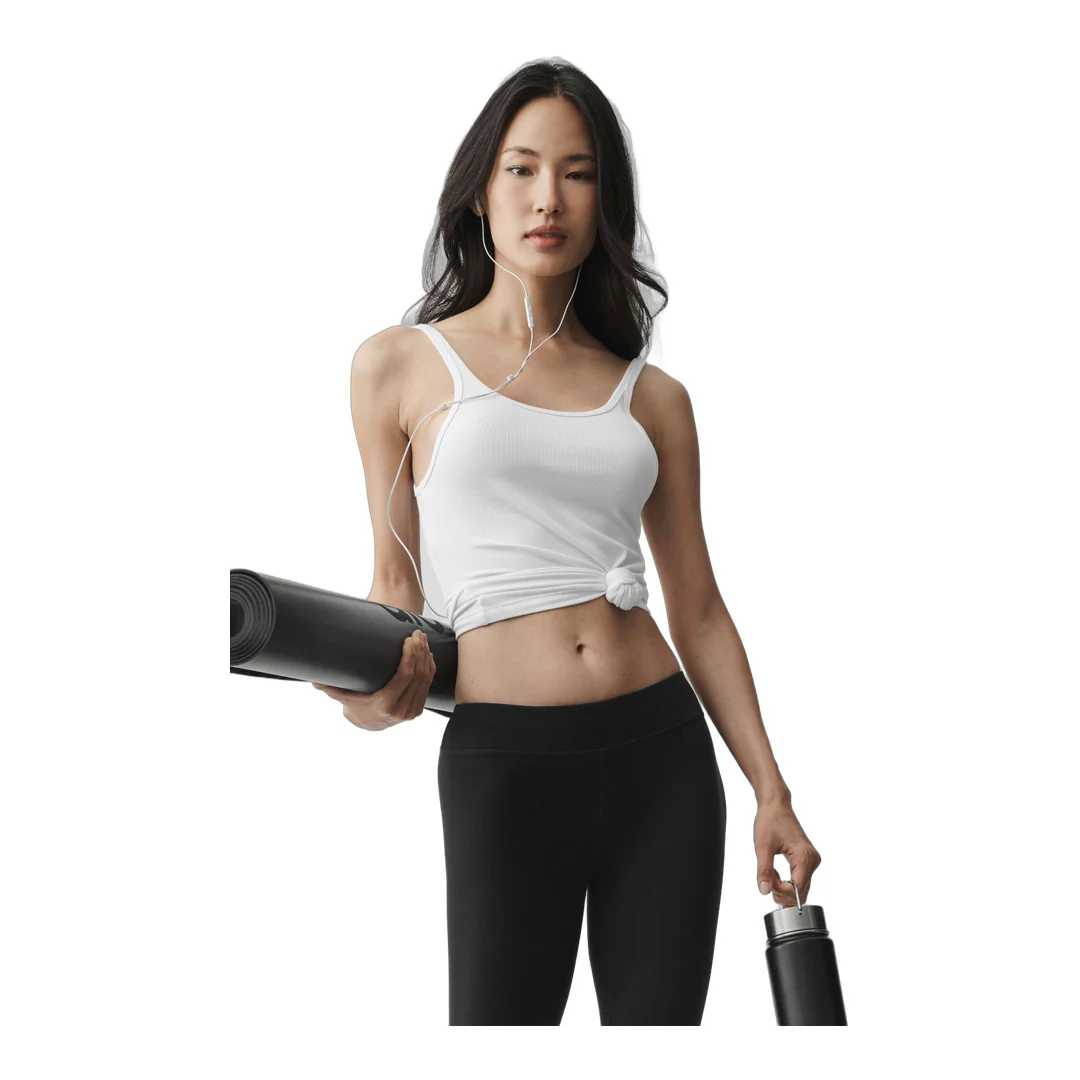 alo Ribbed Adore Tank - White