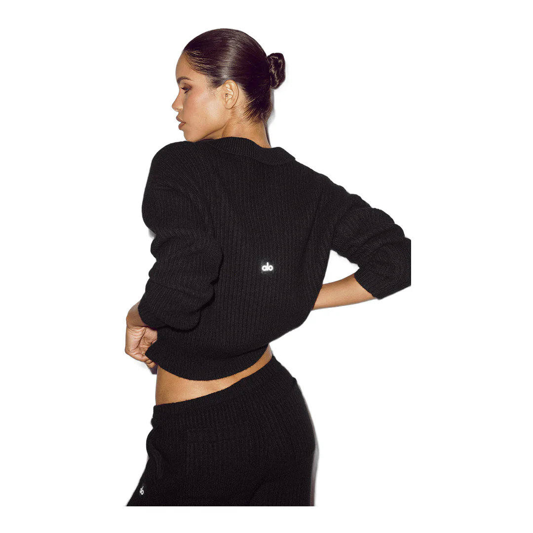 alo Cashmere Northstar Polo - Black - Image 2