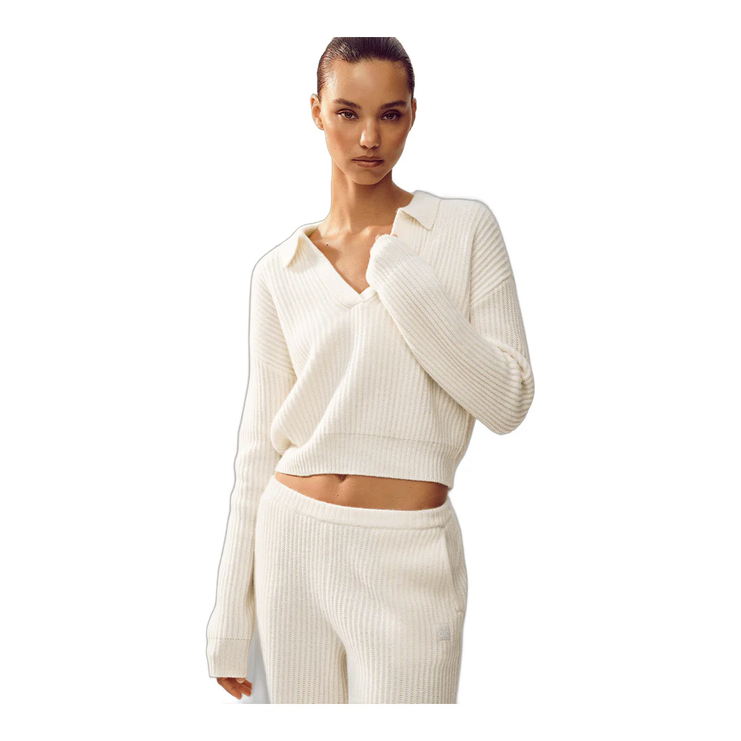 alo Cashmere Northstar Polo - Ivory
