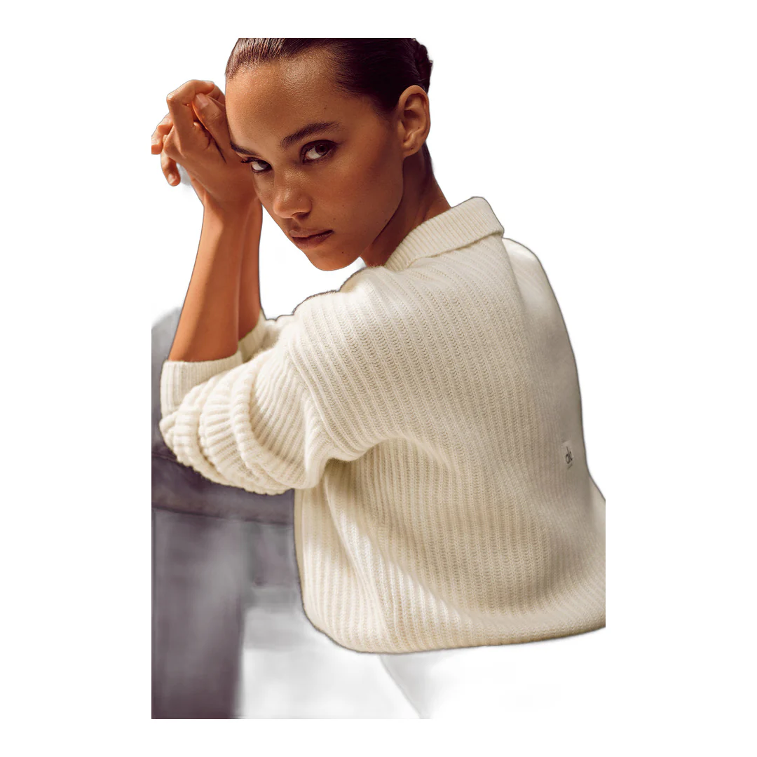 alo Cashmere Northstar Polo - Ivory - Image 2