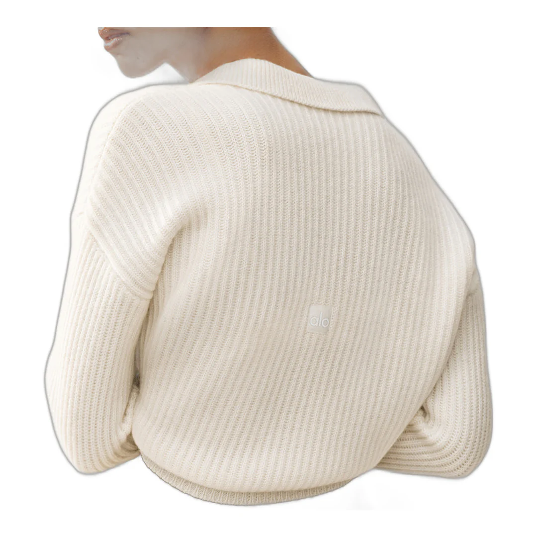alo Cashmere Northstar Polo - Ivory - Image 3