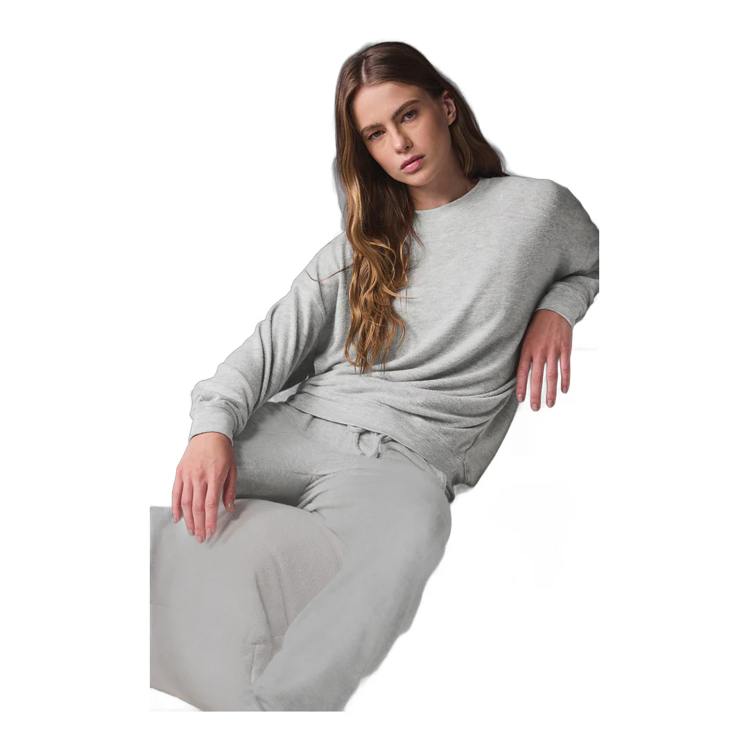 alo Soho Pullover - Athletic Heather Grey - Image 4