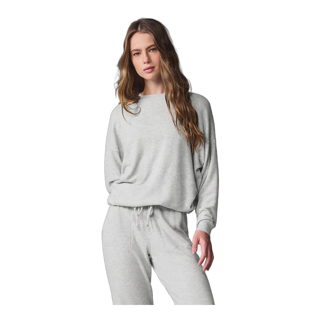 alo Soho Pullover - Athletic Heather Grey - Image 5