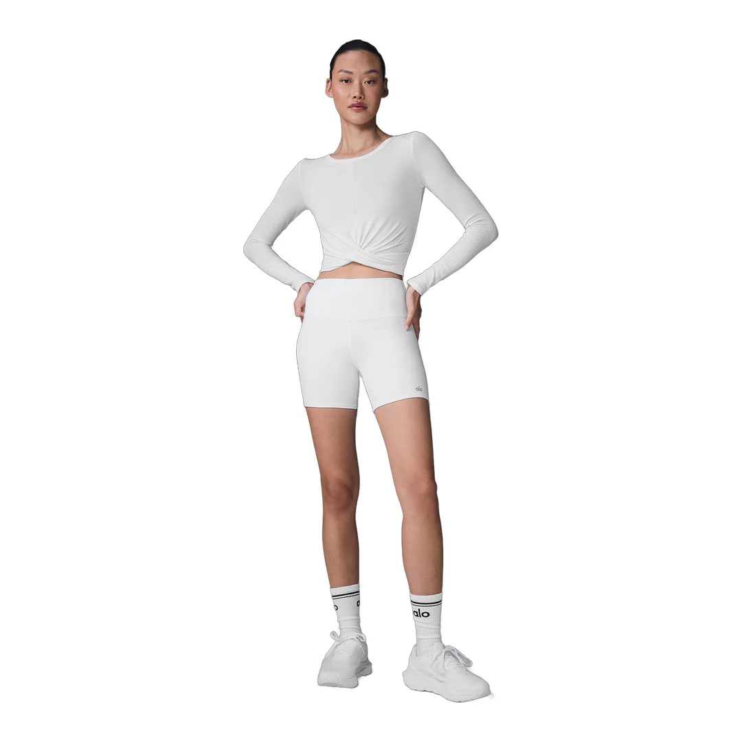 alo Cover Long Sleeve Top - White - Image 4