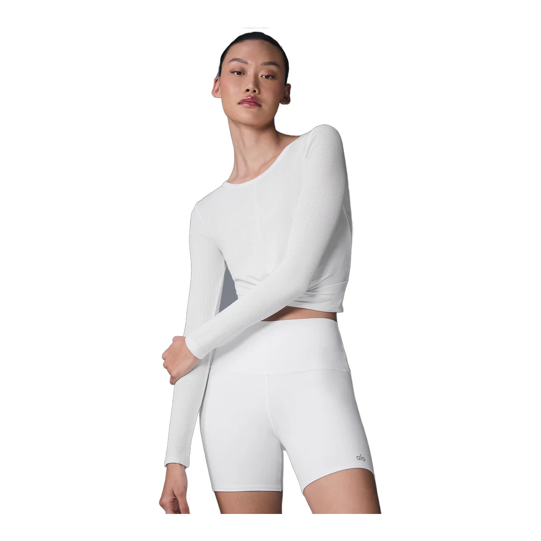 alo Cover Long Sleeve Top - White - Image 5