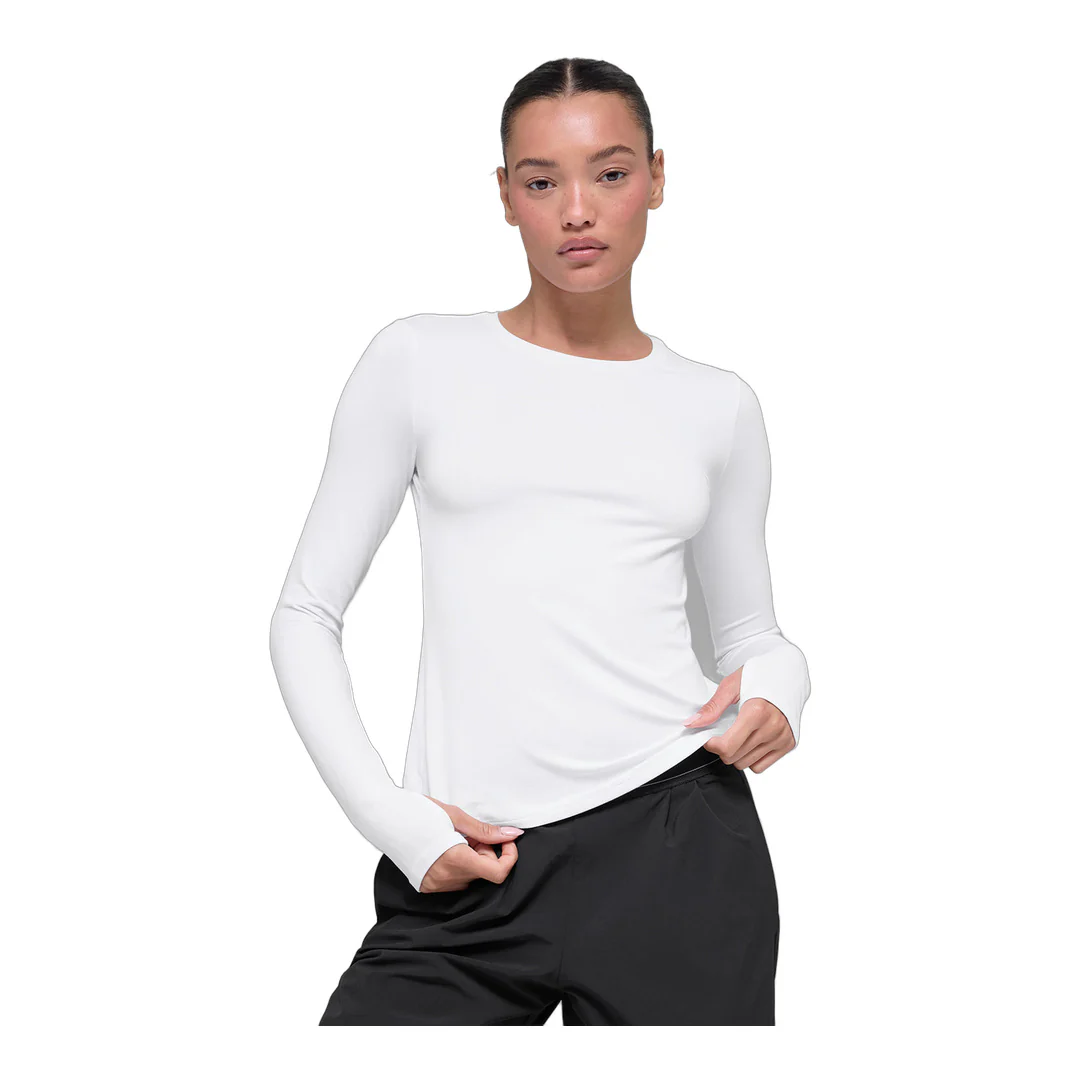 alo Alosoft Finesse Long Sleeve - White