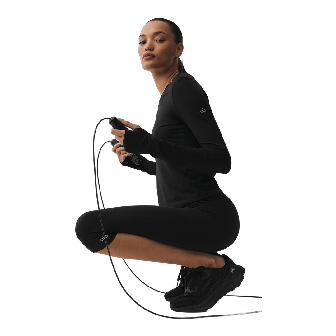 alo Alosoft Finesse Long Sleeve - Black - Image 4