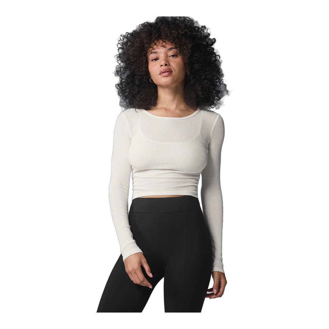 alo Gather Long Sleeve - Ivory - Image 4