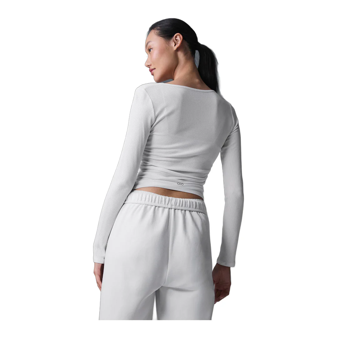 alo Gather Long Sleeve - White - Image 3