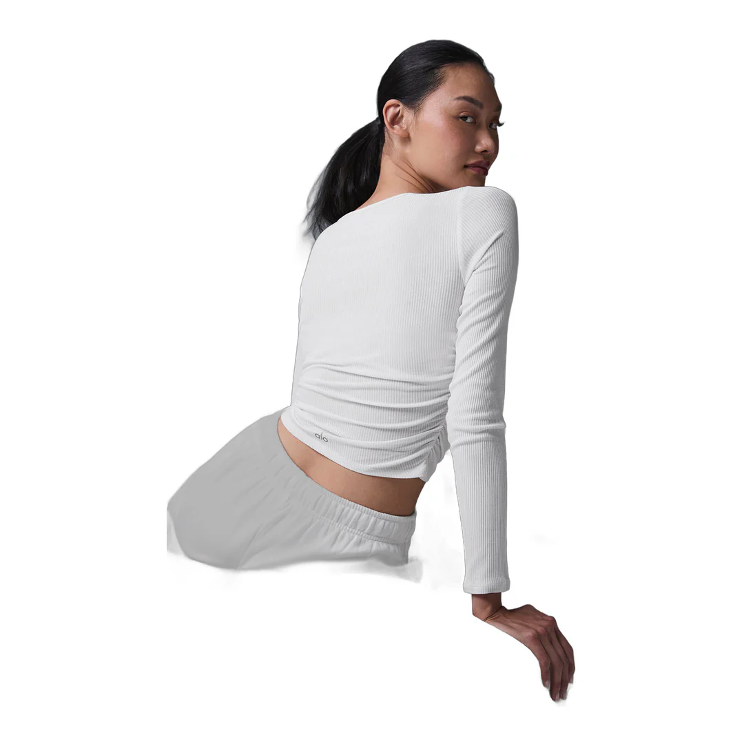 alo Gather Long Sleeve - White - Image 5