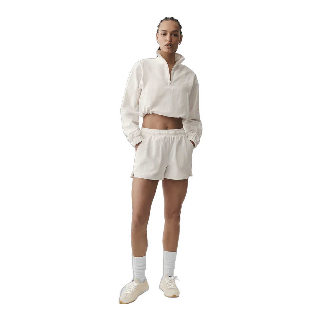 alo Cropped 1/4 Zip Alumni Pullover - Ivory - Image 5