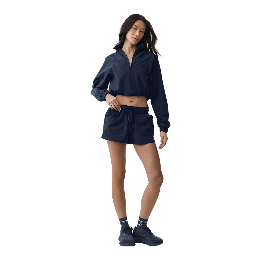 alo Cropped 1/4 Zip Alumni Pullover - Navy - Image 6