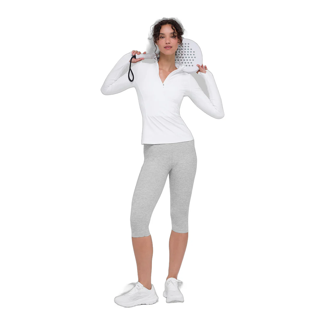 alo Alosoft 1/2 Zip Rapid Pullover - White - Image 4