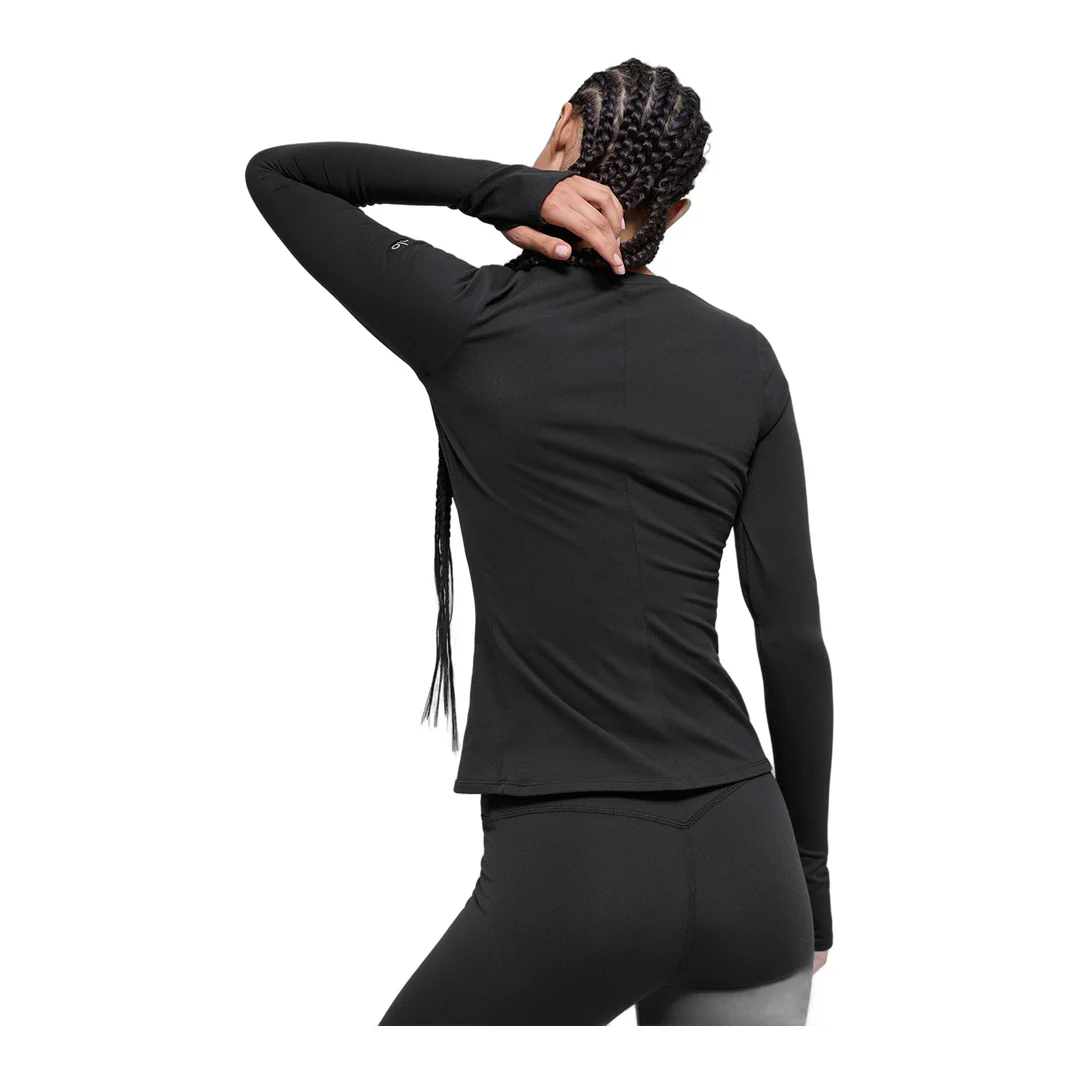 alo Airbrush Winter Warm Nocturne Long Sleeve - Black - Image 3
