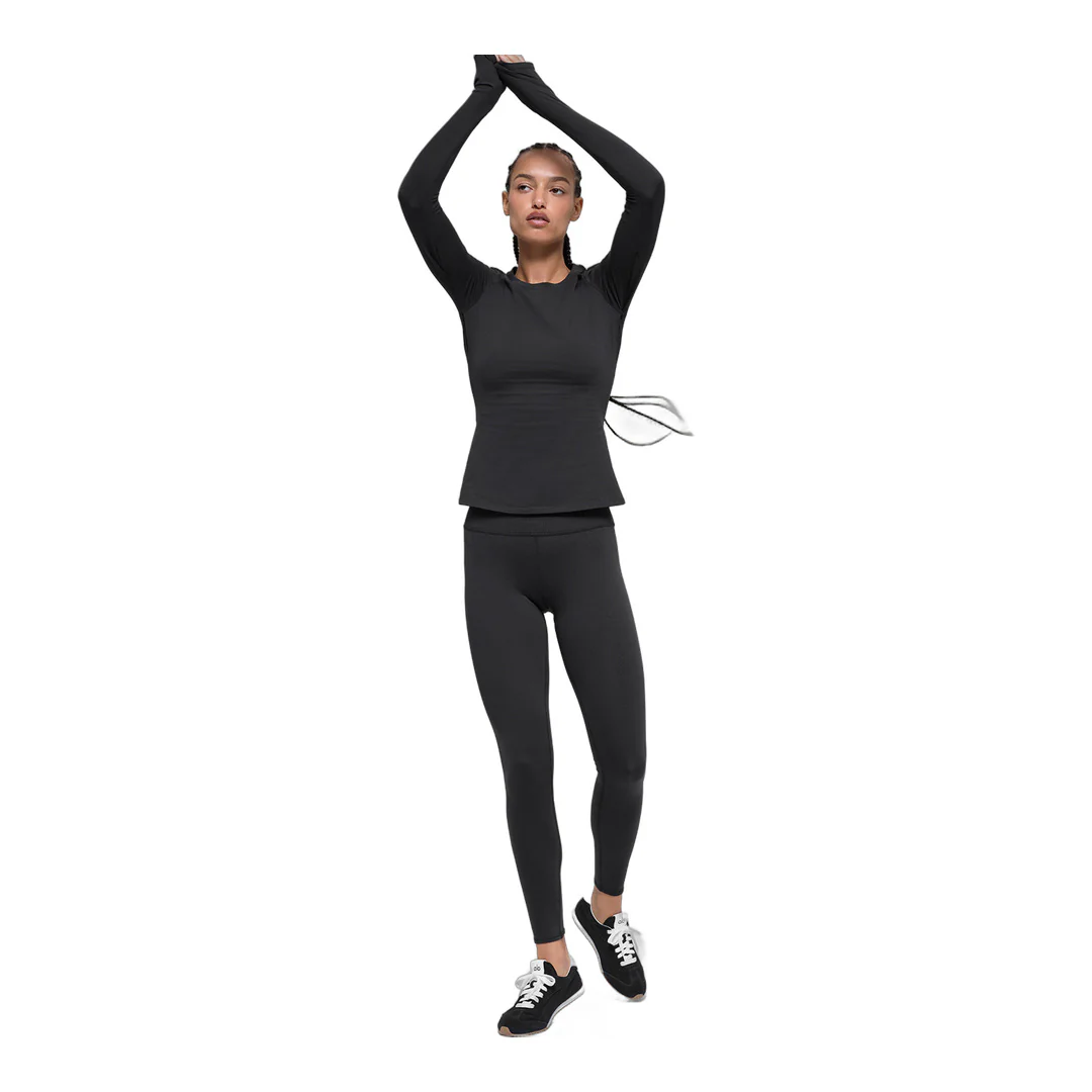 alo Airbrush Winter Warm Nocturne Long Sleeve - Black - Image 4