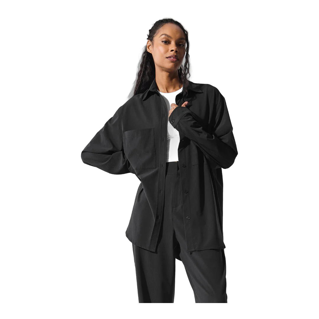 alo Dreamscape Button Down Long Sleeve - Black
