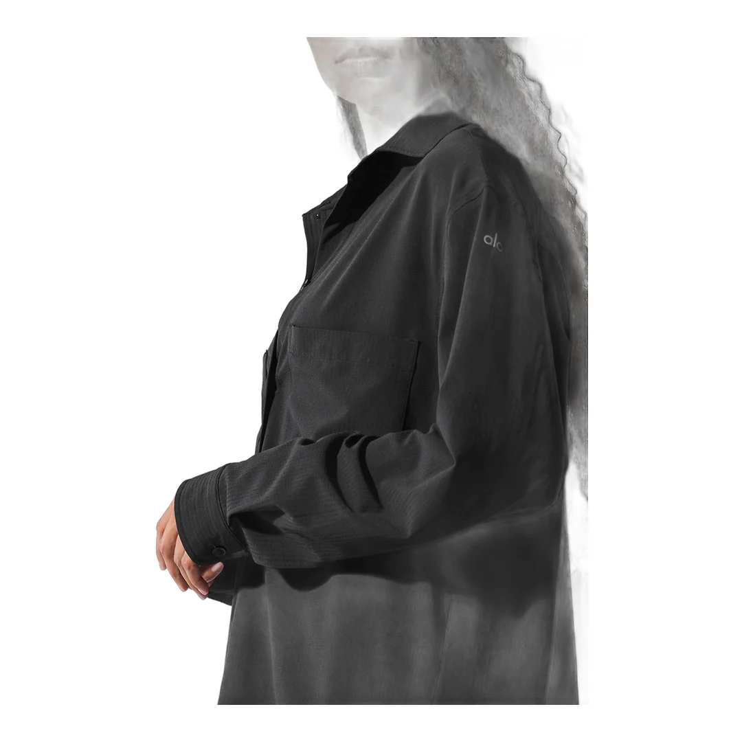 alo Dreamscape Button Down Long Sleeve - Black - Image 5