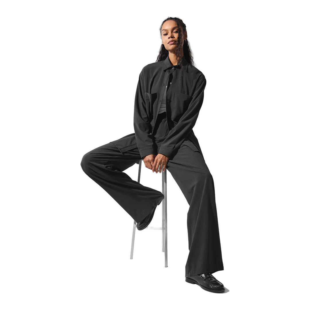 alo Dreamscape Button Down Long Sleeve - Black - Image 6