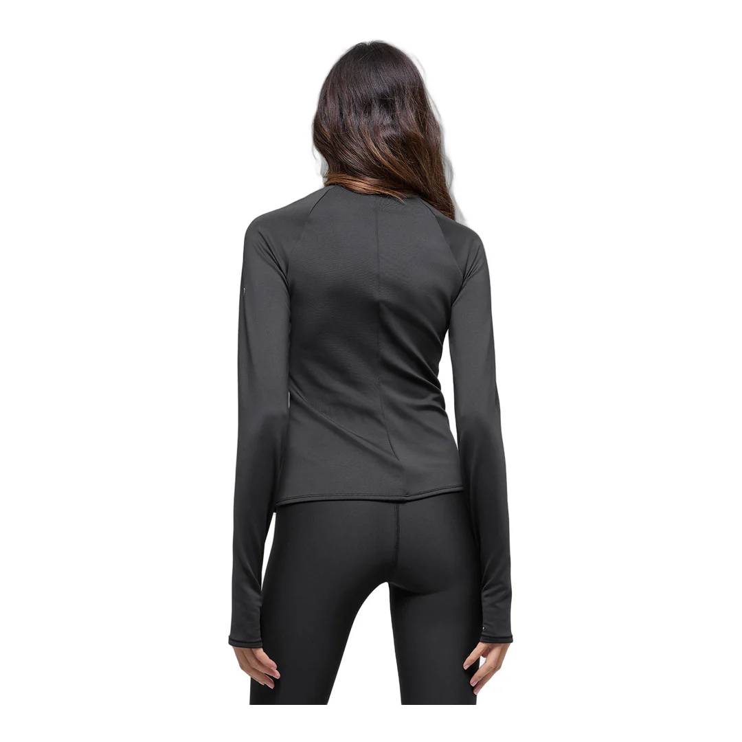 alo Airlift Winter Warm 1/4 Zip Long Sleeve - Black - Image 3