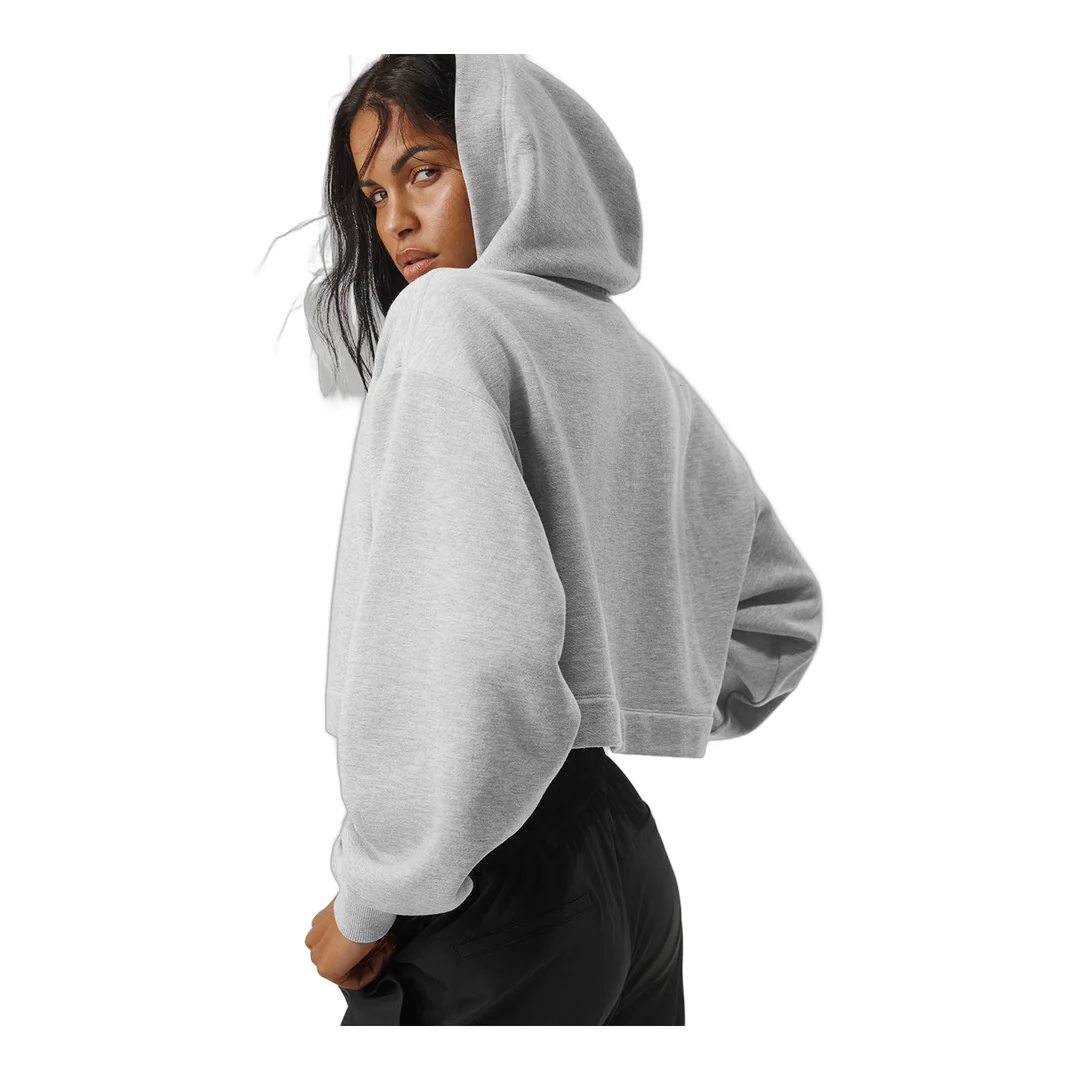 alo Bae Hoodie - Athletic Heather Grey - Image 3