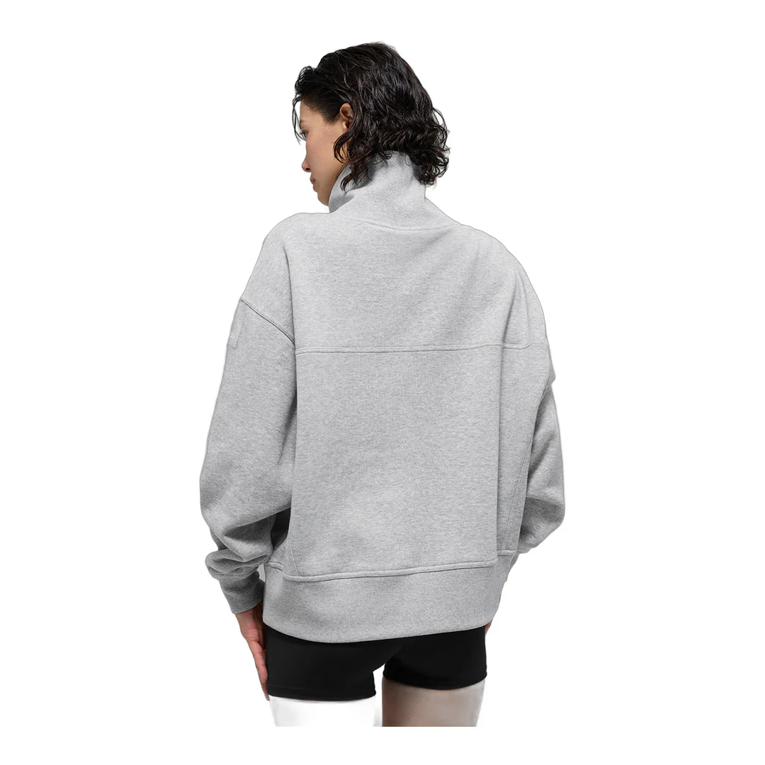 alo Hazy Mock Neck Pullover - Athletic Heather Grey - Image 3