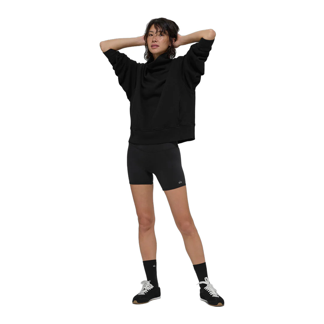 alo Hazy Mock Neck Pullover - Black - Image 5