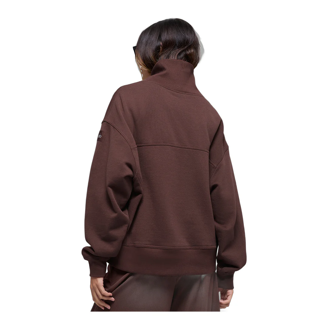 alo Hazy Mock Neck Pullover - Brownstone - Image 3