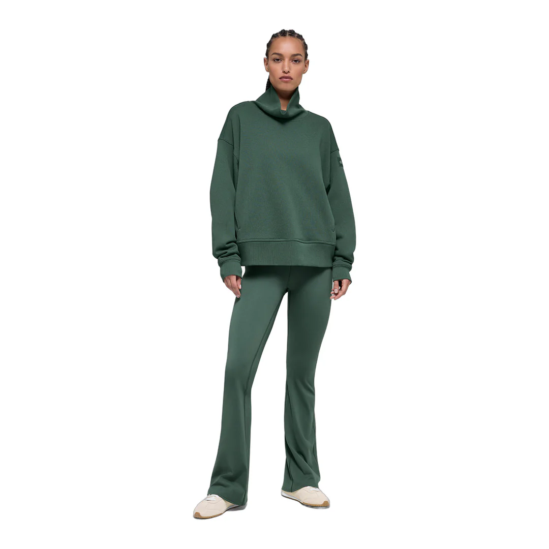 alo Hazy Mock Neck Pullover - Clover Green - Image 4