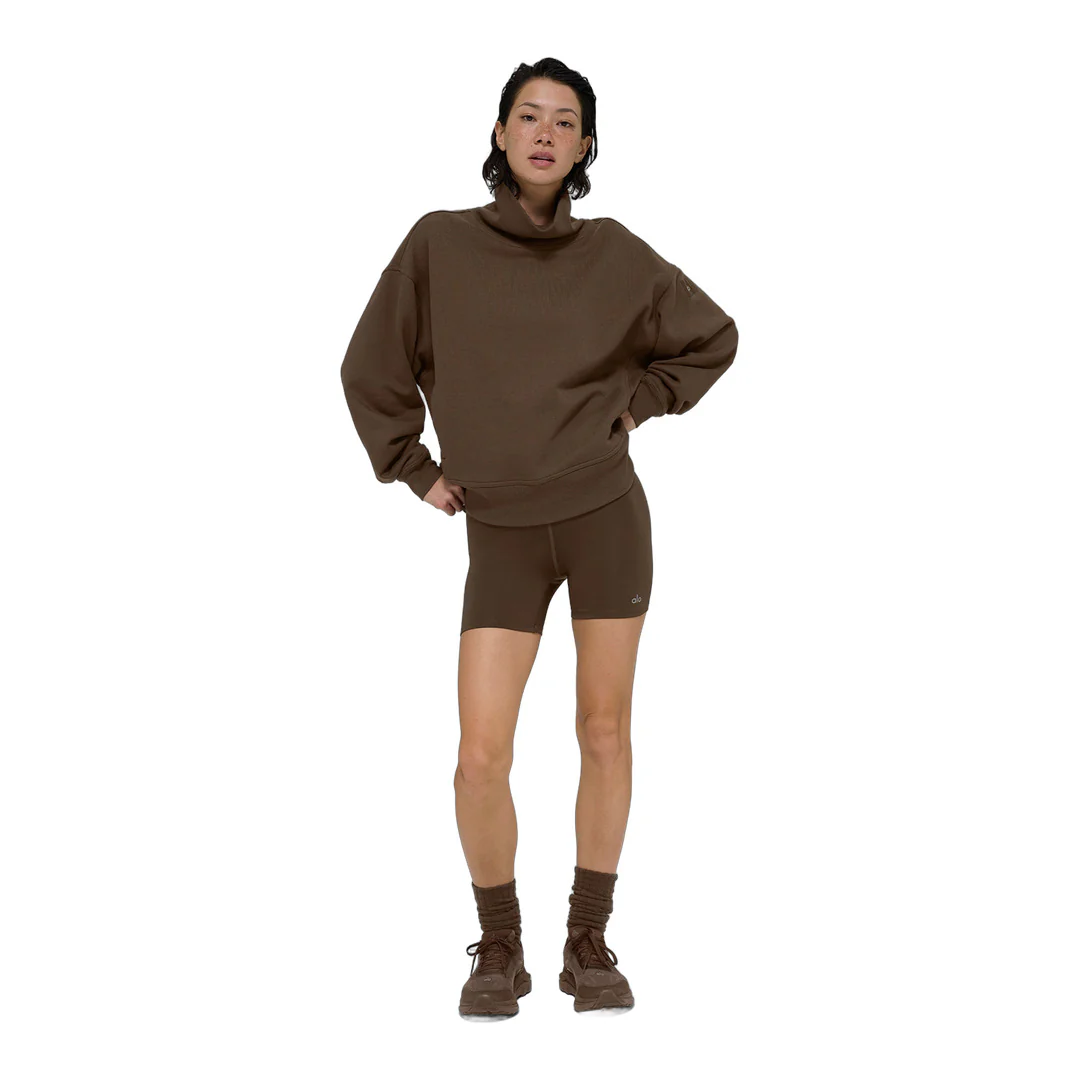 alo Hazy Mock Neck Pullover - Espresso - Image 5