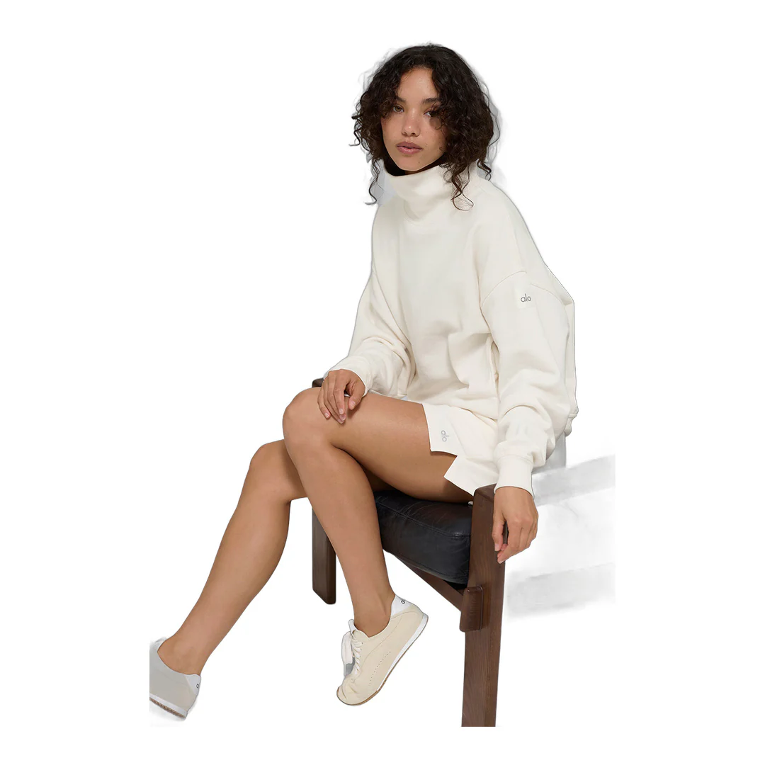 alo Hazy Mock Neck Pullover - Ivory - Image 4