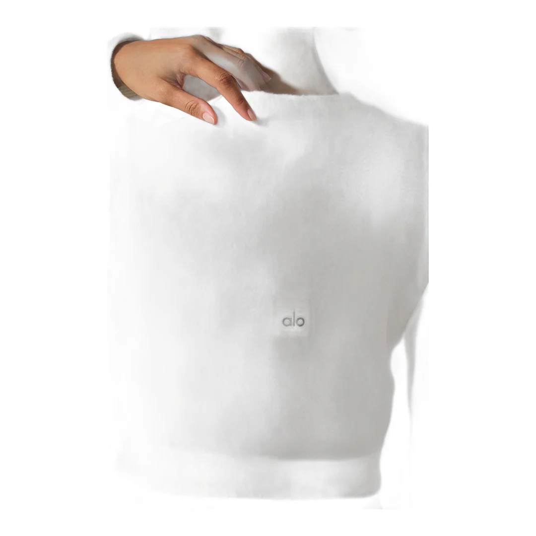 alo Snuggle Up Sweater Cropped Cardigan - Ivory - Image 5