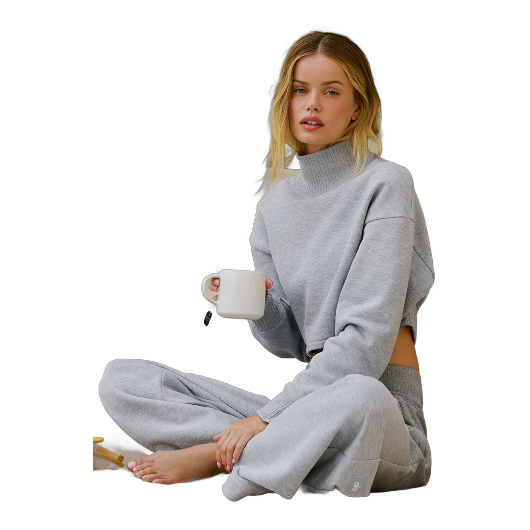 alo Cropped Serenity Coverup - Athletic Heather Grey