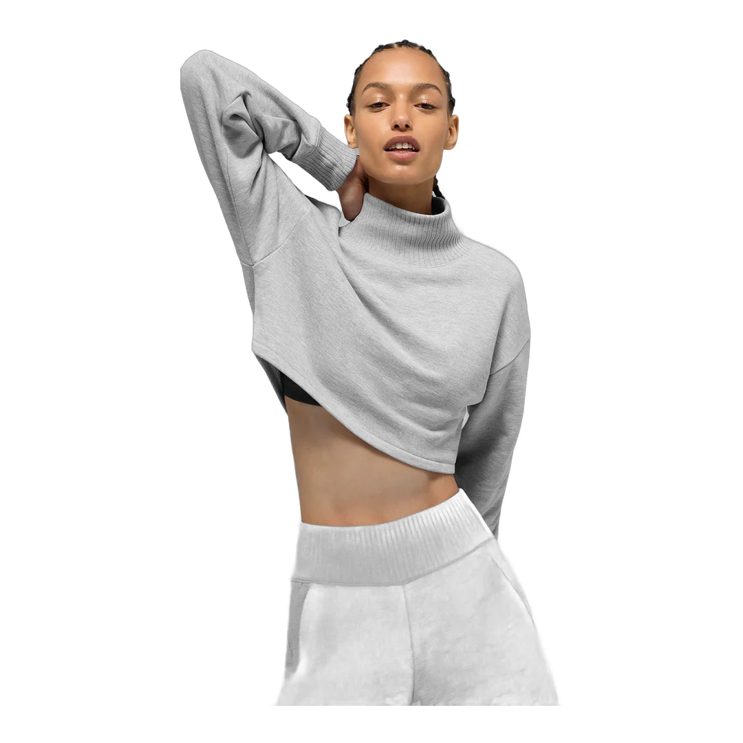 alo Cropped Serenity Coverup - Athletic Heather Grey - Image 5